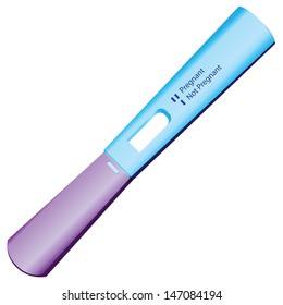 A pregnancy test yourself at home. Vector illustration.