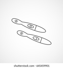 Pregnancy Tests Line Icon On White Background