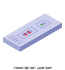Icono de herramienta de embarazo vector isométrico. Prueba de orina. Palo positivo