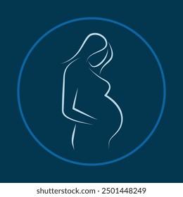 Pregnancy trendy icon crafty abstract vector illustration qualified artwork beautiful design.eps