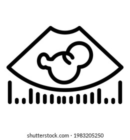 Pregnancy ultrasound icon. Outline Pregnancy ultrasound vector icon for web design isolated on white background