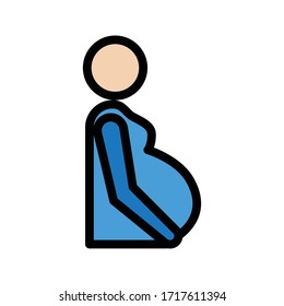 icono de color plano vector de embarazo 