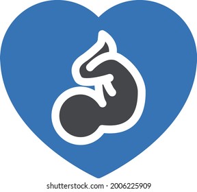 pregnancy vector glyph colour icon