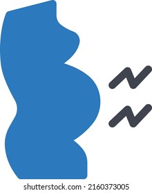 pregnancy Vector illustration on a transparent background. Premium quality symmbols. Glyphs vector icons for concept and graphic design. 
