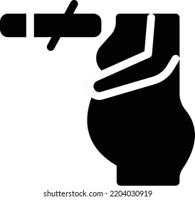 pregnancy  Vector illustration on a transparent background. Premium quality symmbols. Glyphs vector icons for concept and graphic design. 

