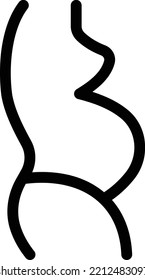 ilustración del vector de embarazo en un fondo transparente. Símbolos de calidad superior. Iconos vectoriales de línea delgada para el diseño de conceptos y gráficos. 
