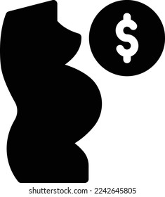 pregnancy  Vector illustration on a transparent background. Premium quality symmbols. Glyphs vector icons for concept and graphic design.
