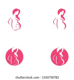 pregnancy Vector logo icon design template