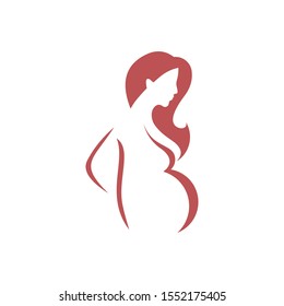 Pregnancy Vector logo icon design template