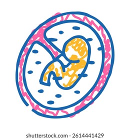 pregnancy woman doodle icon sketch vector. pregnancy woman sign. isolated symbol illustration