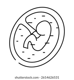 pregnancy woman line icon vector. pregnancy woman sign. isolated contour symbol black illustration