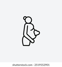 Pregnancyline vector icon. EPS 10