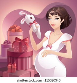 pregnant brunette gifts