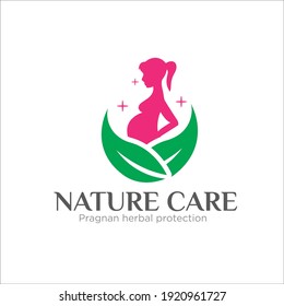 PREGNANT CARE NATURE LOGO DESIGNS SIMPLE MODERN FOR MOM AND BABY HEALTH