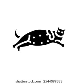 pregnant cat breeding glyph icon vector. pregnant cat breeding sign. isolated symbol illustration