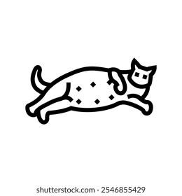 pregnant cat breeding line icon vector. pregnant cat breeding sign. isolated contour symbol black illustration