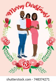 Pregnant couple Christmas Card