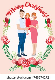 Pregnant couple Christmas Card