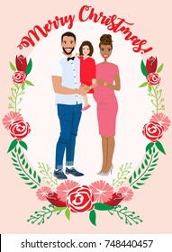 Pregnant couple Christmas Card