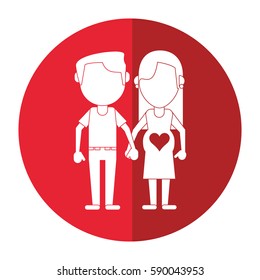 pregnant couple hing hands shadow