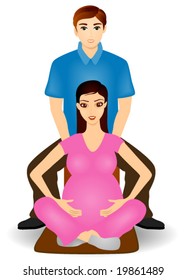 Pregnant Couple - Vector