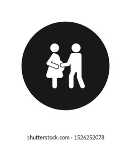 Pregnant couple vector icon, simple sign for web site and mobile app.