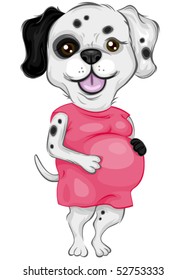 Schwangere Dalmatier - Vektorgrafik