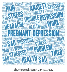 Pregnant Depression word cloud.