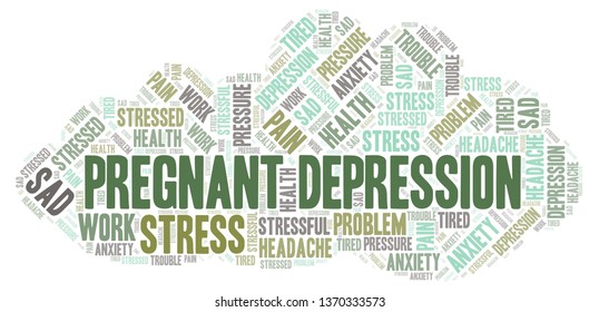Pregnant Depression word cloud.