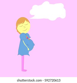 
pregnant dreaming vector
