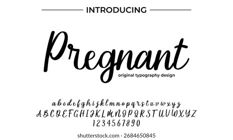 Pregnant - Elegant Script Font for Smooth Handwritten Design and Creative Typography