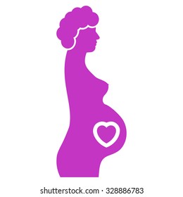 Pregnant Woman Stylized Vector Symbol Stock Vector (Royalty Free ...