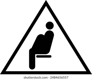 Icono de Vector negro plano preñado.