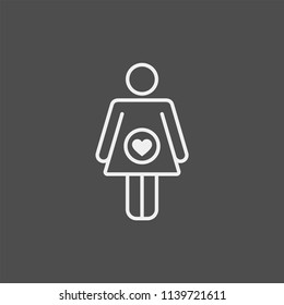 Pregnant flat vector icon