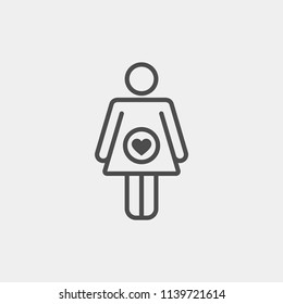 Pregnant flat vector icon