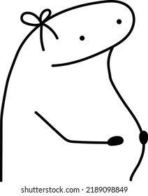 pregnant flork meme mother vector