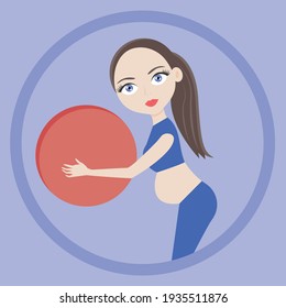 Pregnant girl goes in for sports