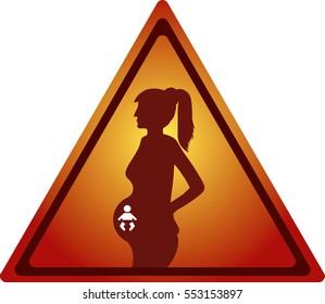 Pregnant girl icon