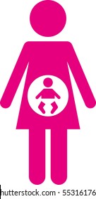 Pregnant girl icon