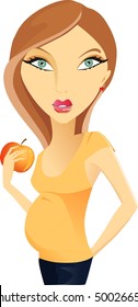 pregnant girl leads a healthy lifestyle
