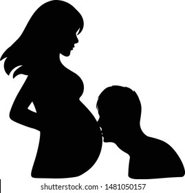 pregnant girl with a man