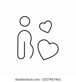 pregnant with heart icon sign vector