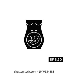 Pregnant Icon. Baby born Icon Vector Illustration Template For Web and Mobile