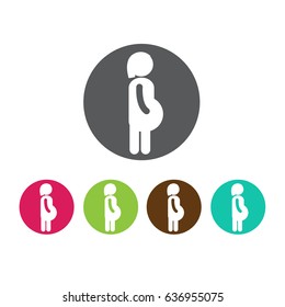 pregnant icon flat design.