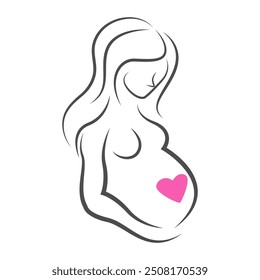 Pregnant icon logo design template