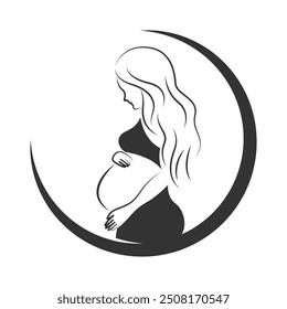 Pregnant icon logo design template