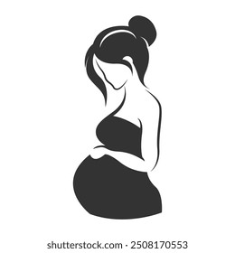 Pregnant icon logo design template