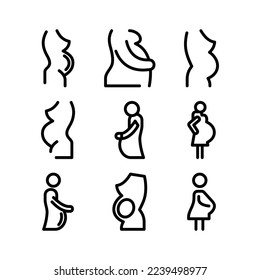 pregnant icon or logo isolated sign symbol vector illustration - Collection of high quality black style vector icons
