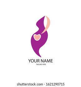 pregnant icon logo vector design