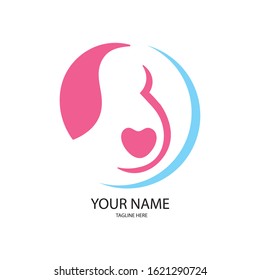 pregnant icon logo vector design